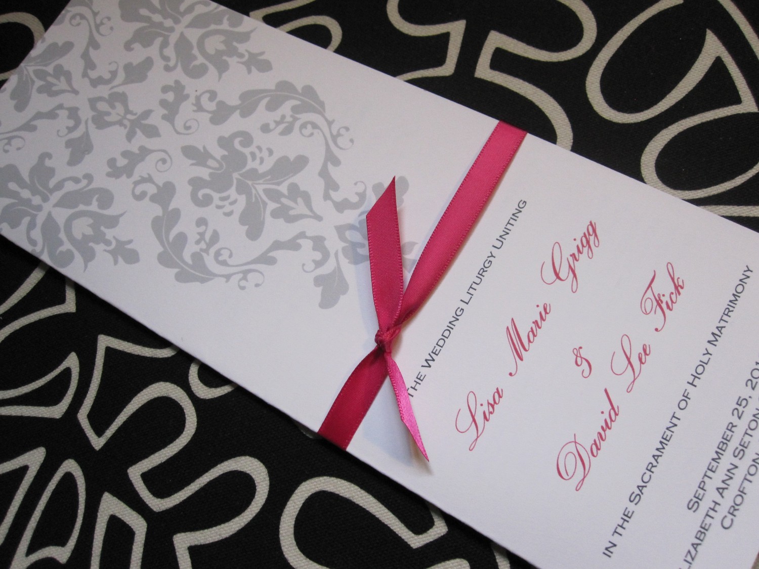 simple wedding programs