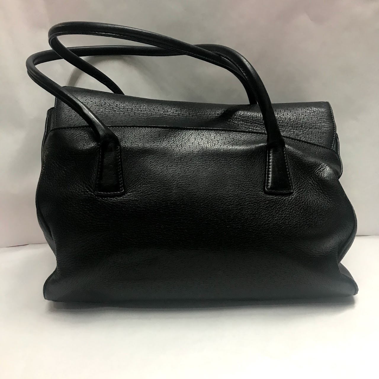 Salvatore Ferragamo Black Leather Shoulder Bag