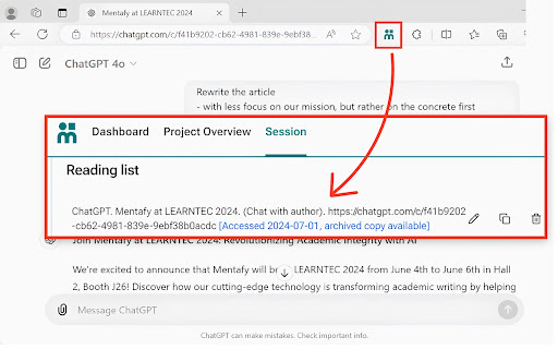 Mentafy Extension