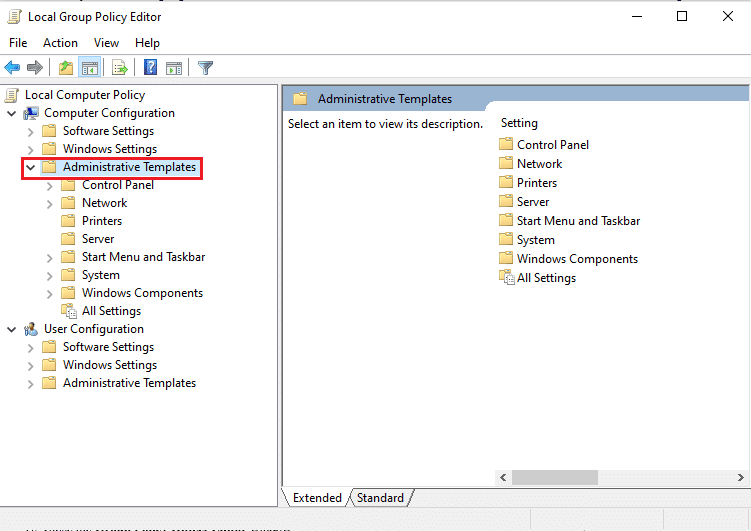 ดับเบิลคลิกที่ Administrative Templates  วิธีแก้ไขคอมพิวเตอร์ไม่ซิงค์ใหม่เนื่องจากไม่มีข้อมูลเวลา