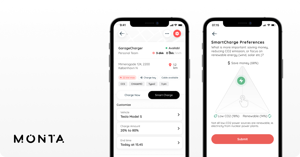 Smart charging in the Monta app