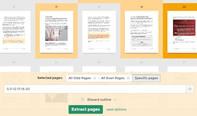 sejda-extract-pdf-pagine