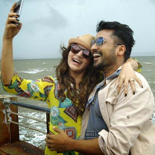 Suriya and Samantha in a still from Telugu movie Sikander. (Pic: Viral Bhayani)