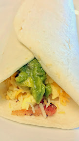 Bacon Avocado Jalapeno and Cheese Breakfast Burrito