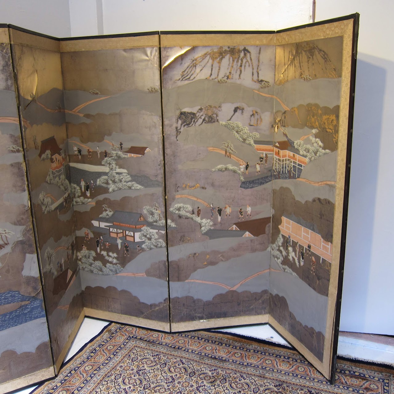 Hand-Painted Folding Screen