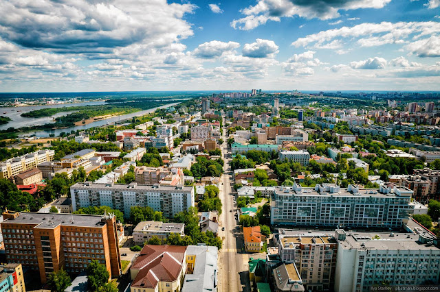 улица Большая Печёрская с высоты птичьего полета