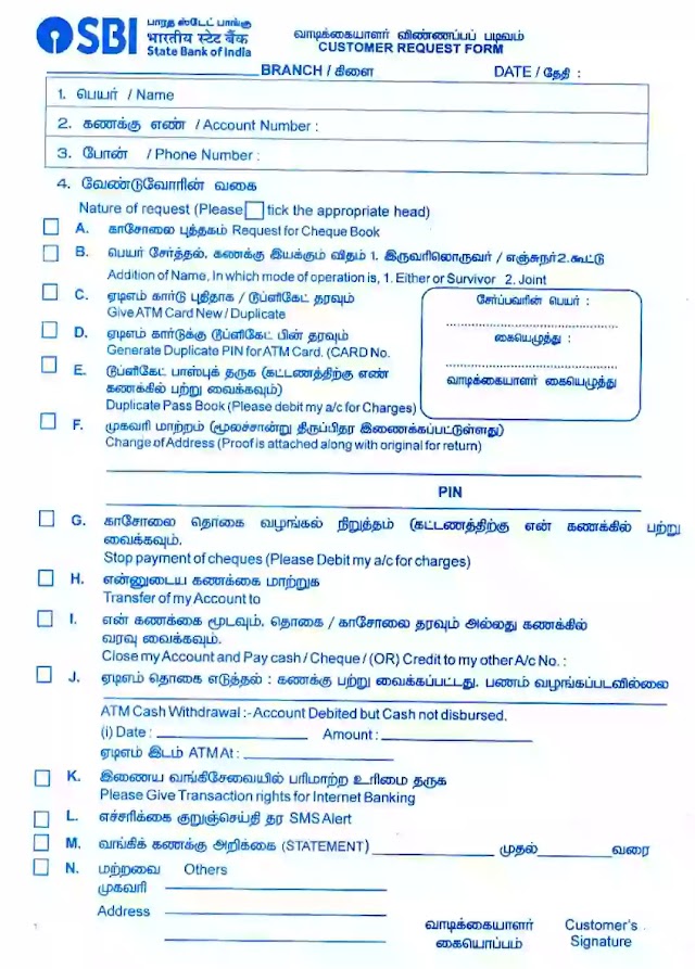 State Bank letter format | ATM card apply form state bank | Apply Cheque book  on State bank | Bankingassist