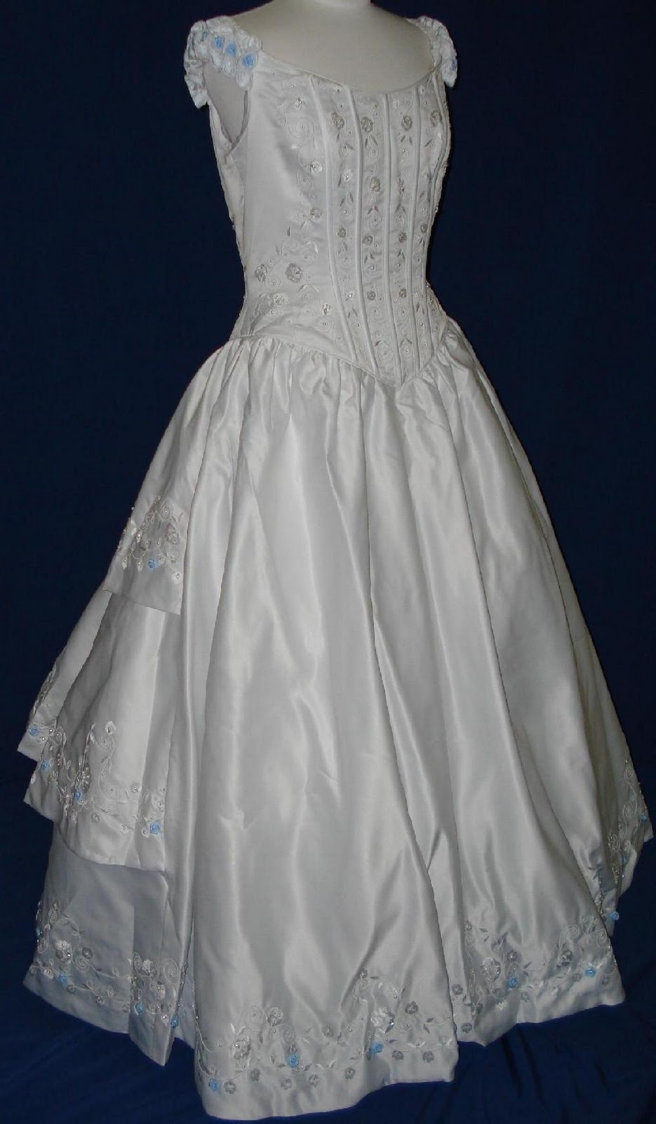 STUNNING Bridal Formal Wedding Gown Dress WhiteBlue 14   eBay