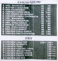 The Indian And Chinese Food menu 3