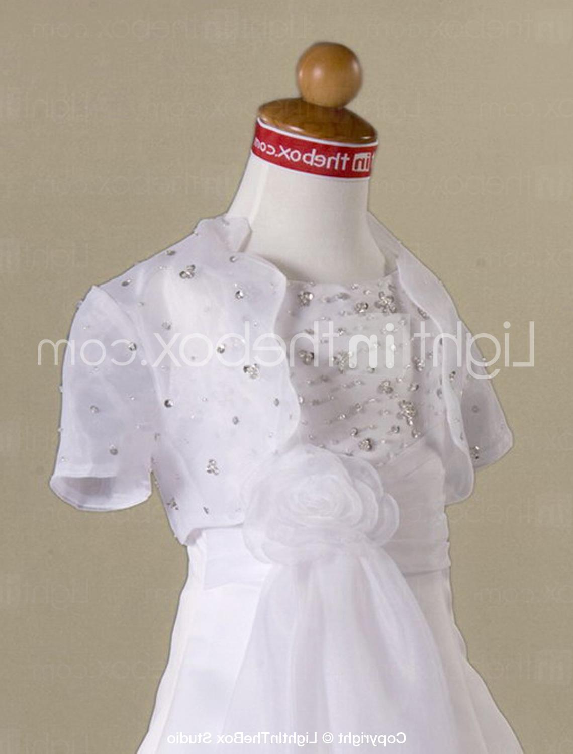 Short Sleeves Organza Flower