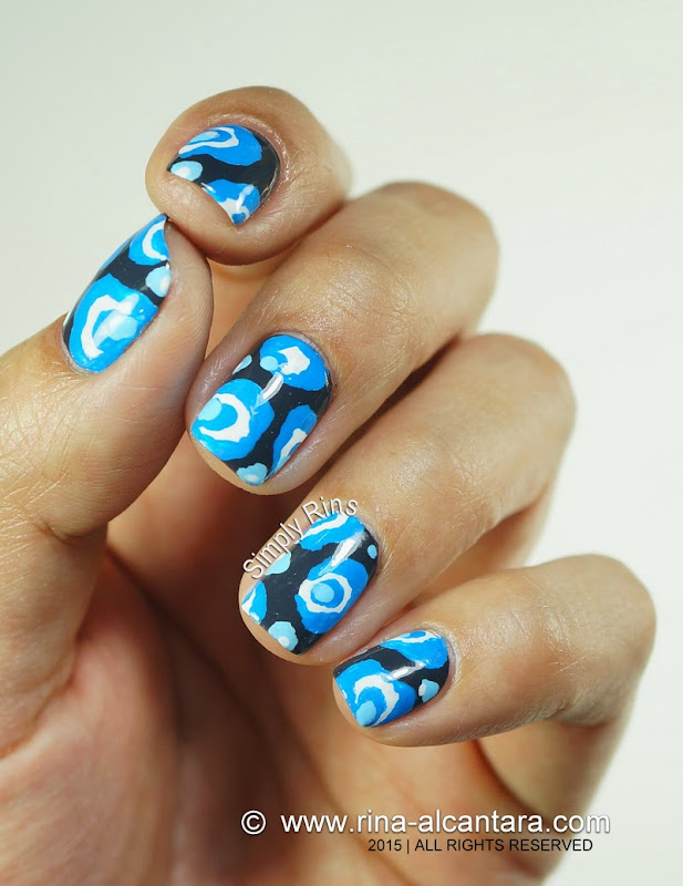 To Be Blue Nail Art Design by Simply Rins