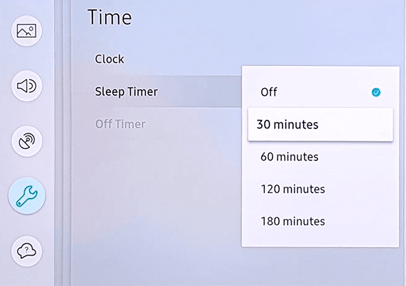 Schakel de slaaptimer Samsung TV uit