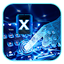 تنزيل Neon Blue Laser Keyboard Theme Future التثبيت أحدث APK تنزيل