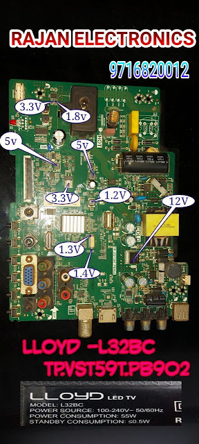 LLOYD-L32BC LED TV MOTHER BOARD VOLTAGE DETAILS