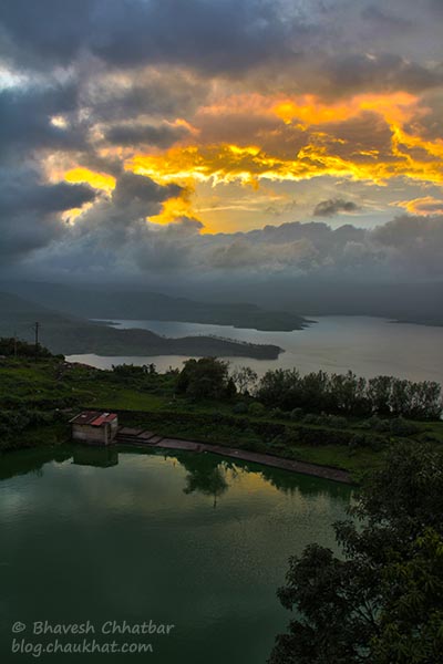 View from Sajjangad temple stay