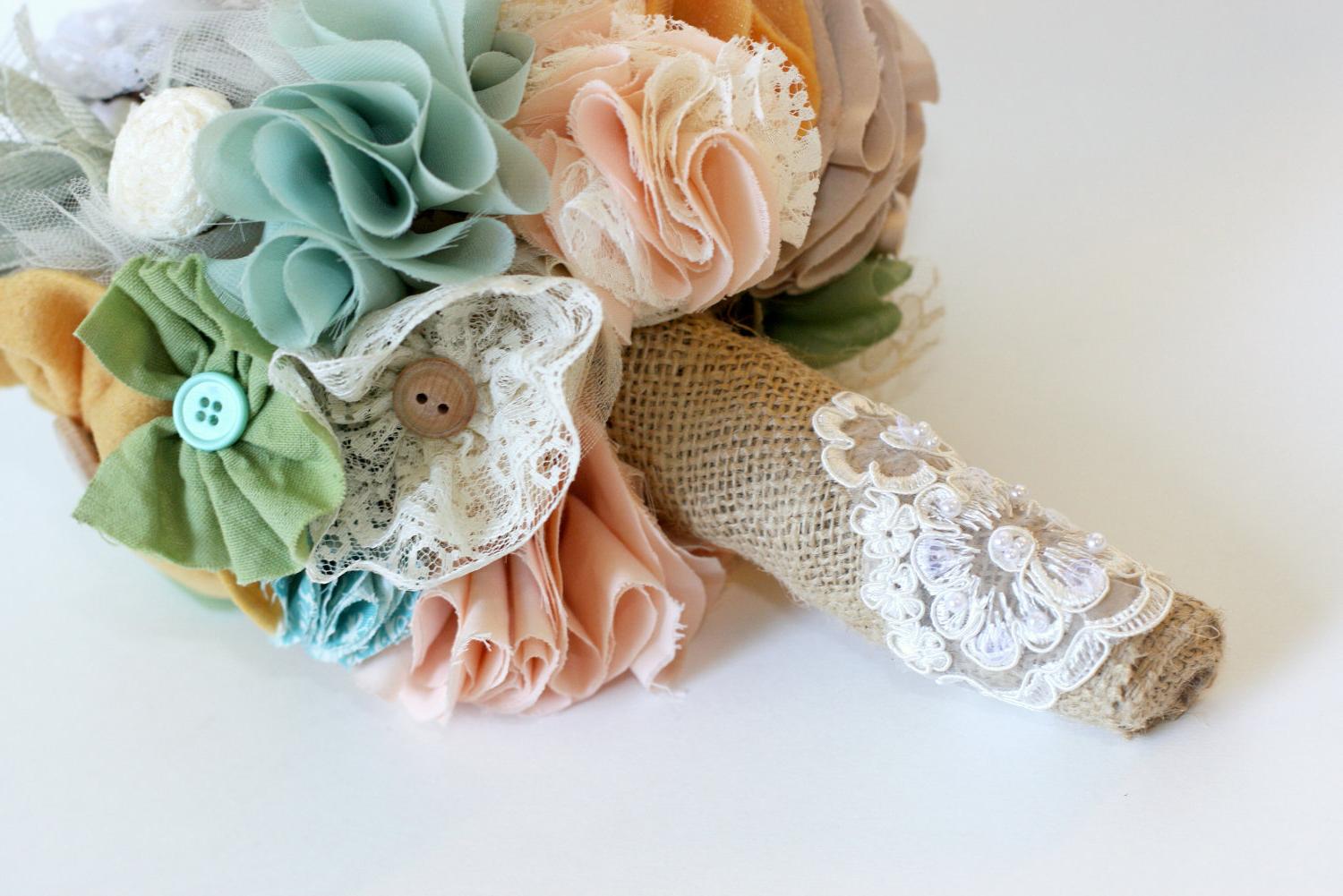 Custom Bridal Bouquet- Shabby