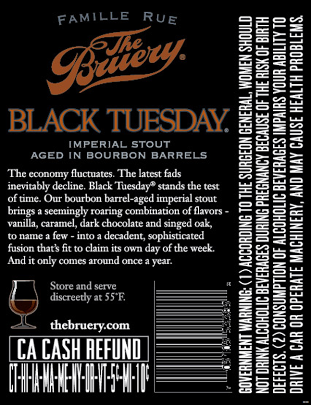 The Bruery - 2018 Black Tuesday Public Ticket Sales Begin 10/30