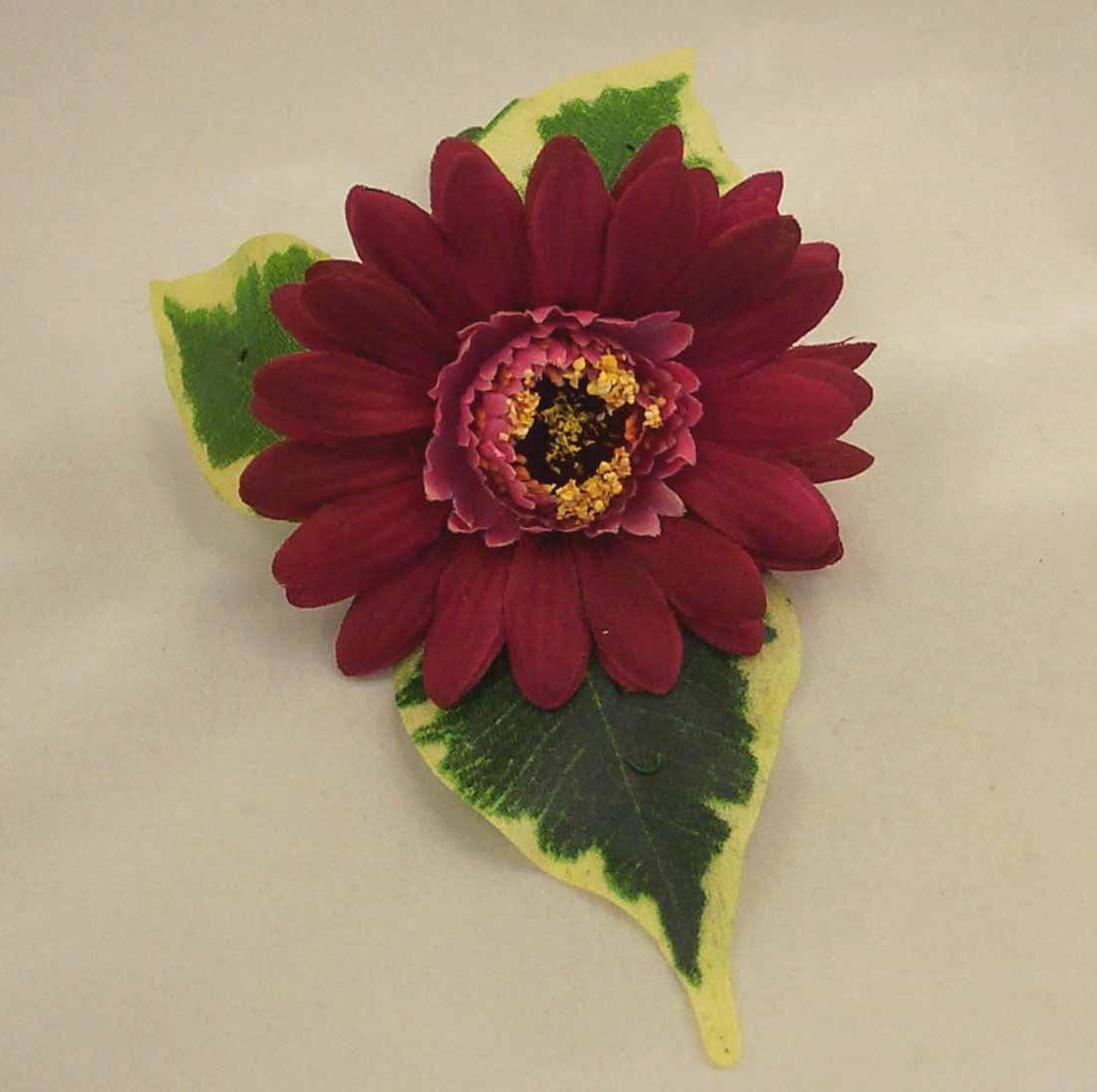 Burgundy Gerbera Buttonhole