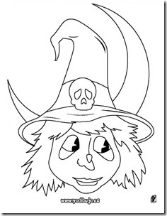 Brujas de Halloween Dibujos para colorear los niños