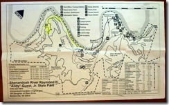 Trail map for the State Park