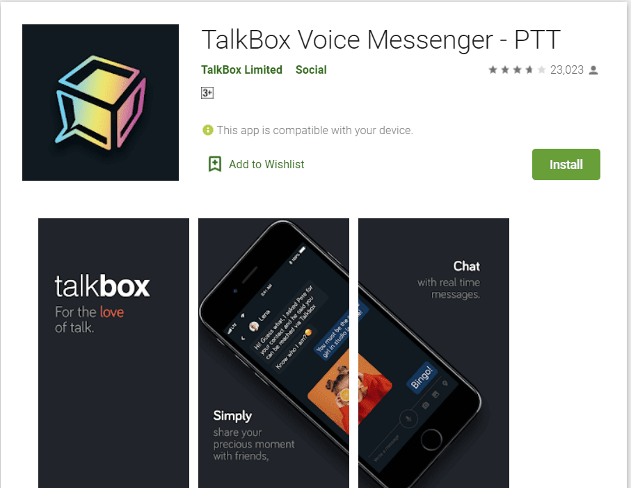 Messaggero vocale TalkBox