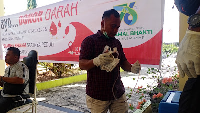 Sambut HAB Ke-76, Kemenag Pijay Gelar Donor Darah 