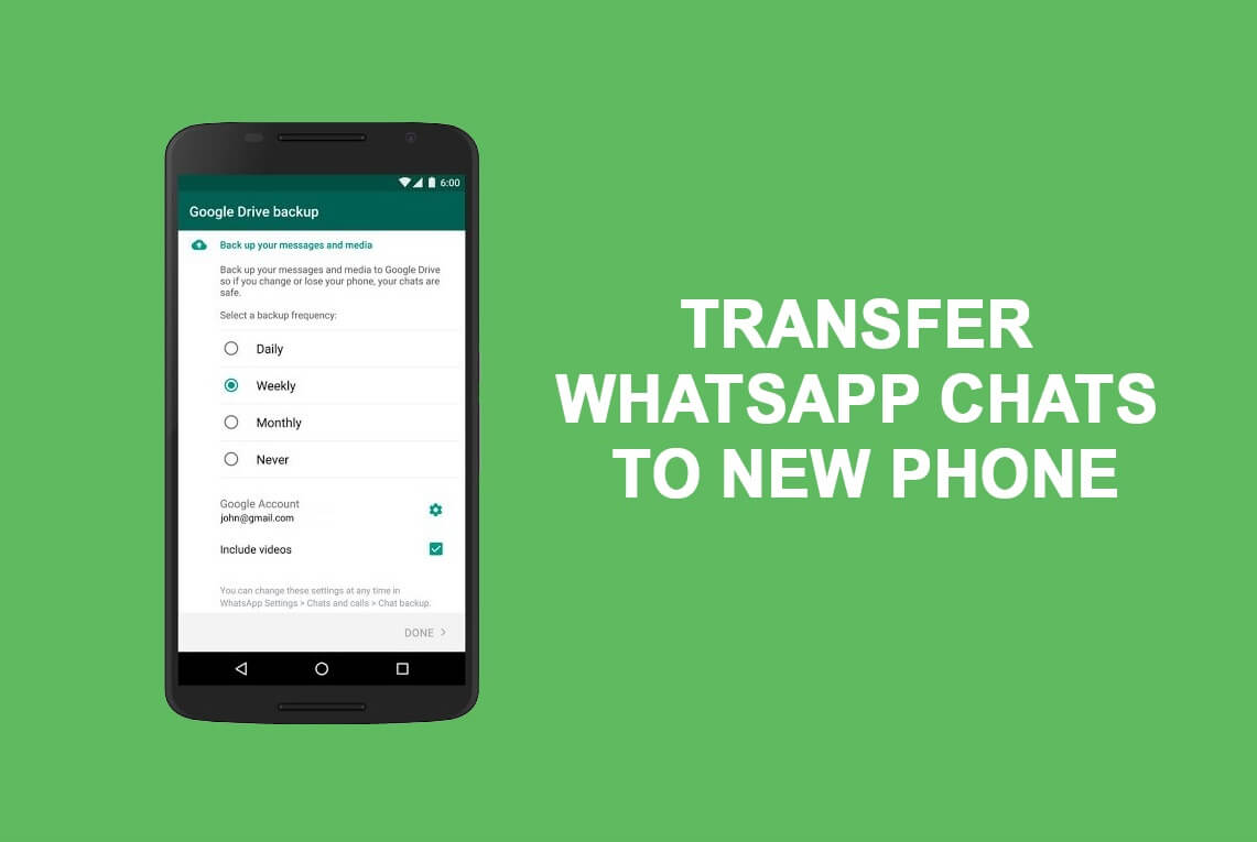 Cómo transferir viejos chats de WhatsApp a tu nuevo teléfono