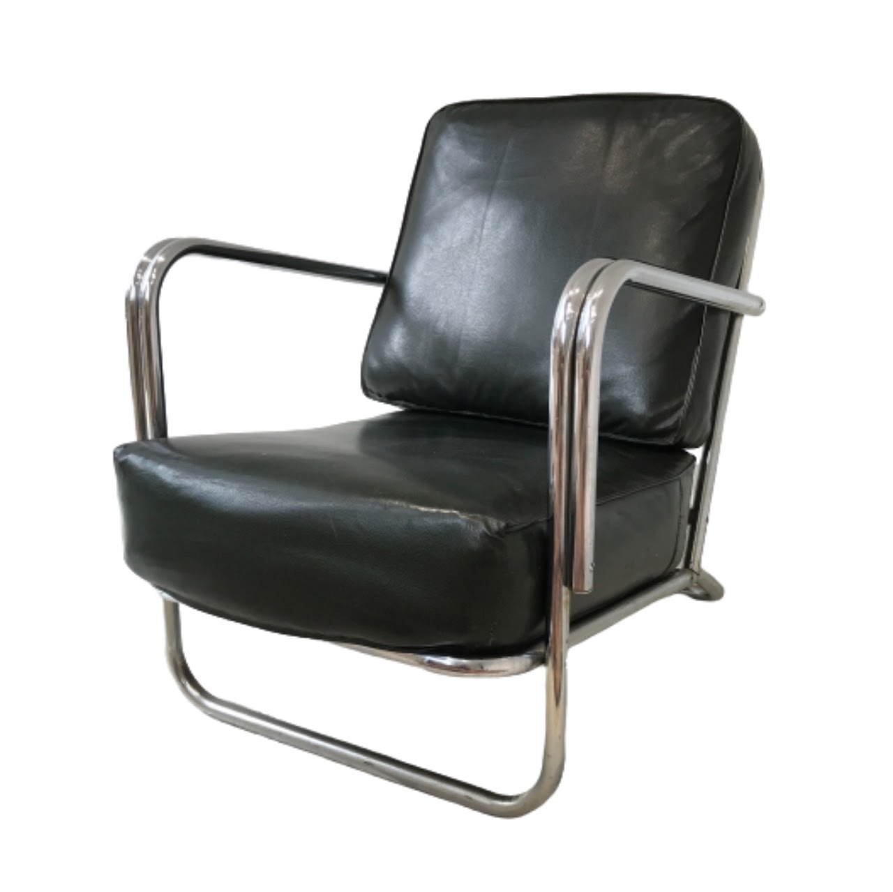 Chrome and Vinyl Lounge Chair