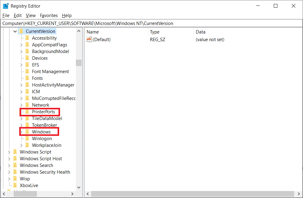 ทำซ้ำขั้นตอนเดียวกันสำหรับปุ่ม PrinterPorts และ Windows  แก้ไข Active Directory Domain Services ไม่พร้อมใช้งานใน Windows 10