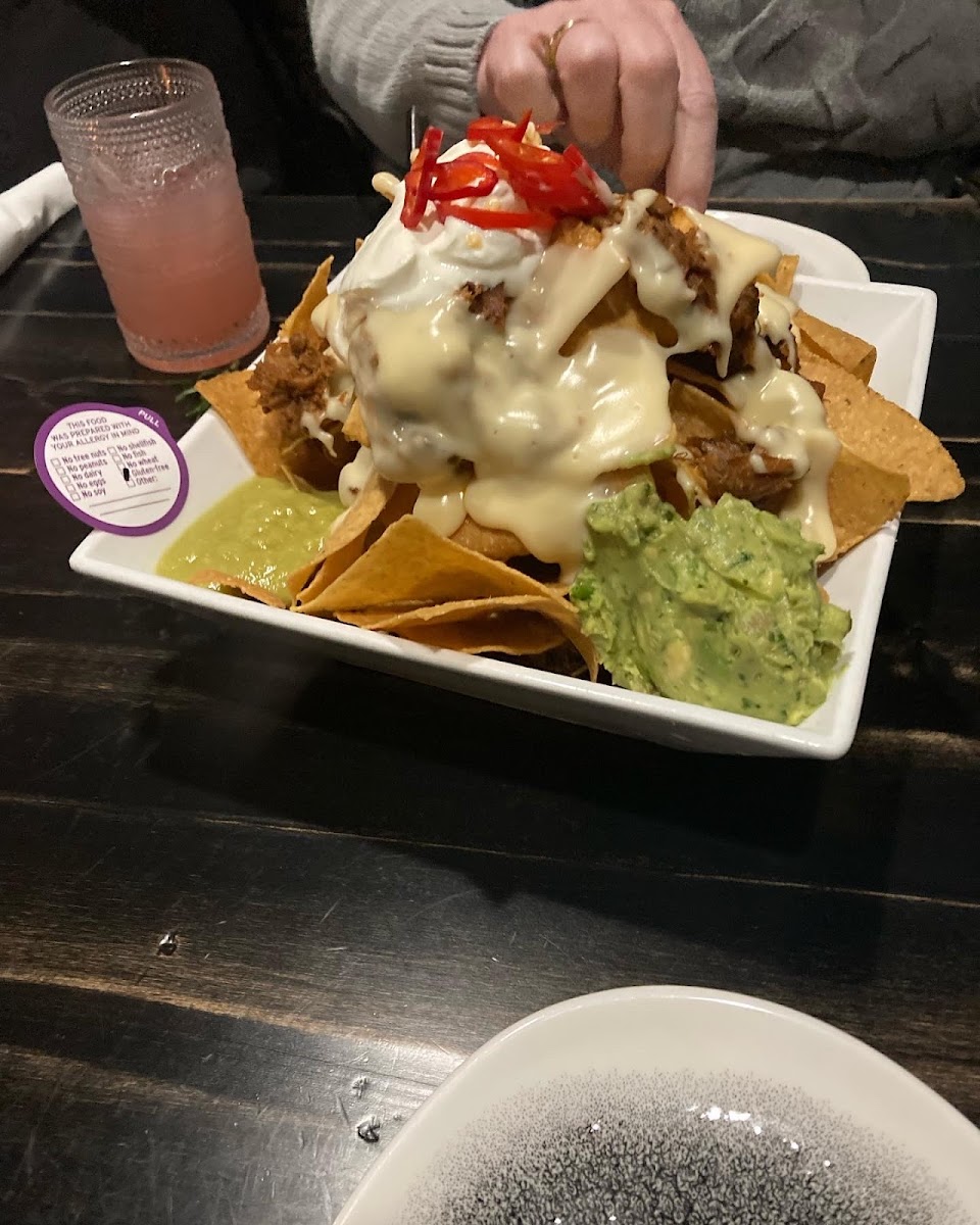 GF pulled pork nachos