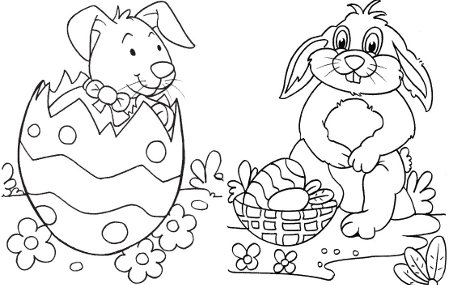 Easter day coloring pages