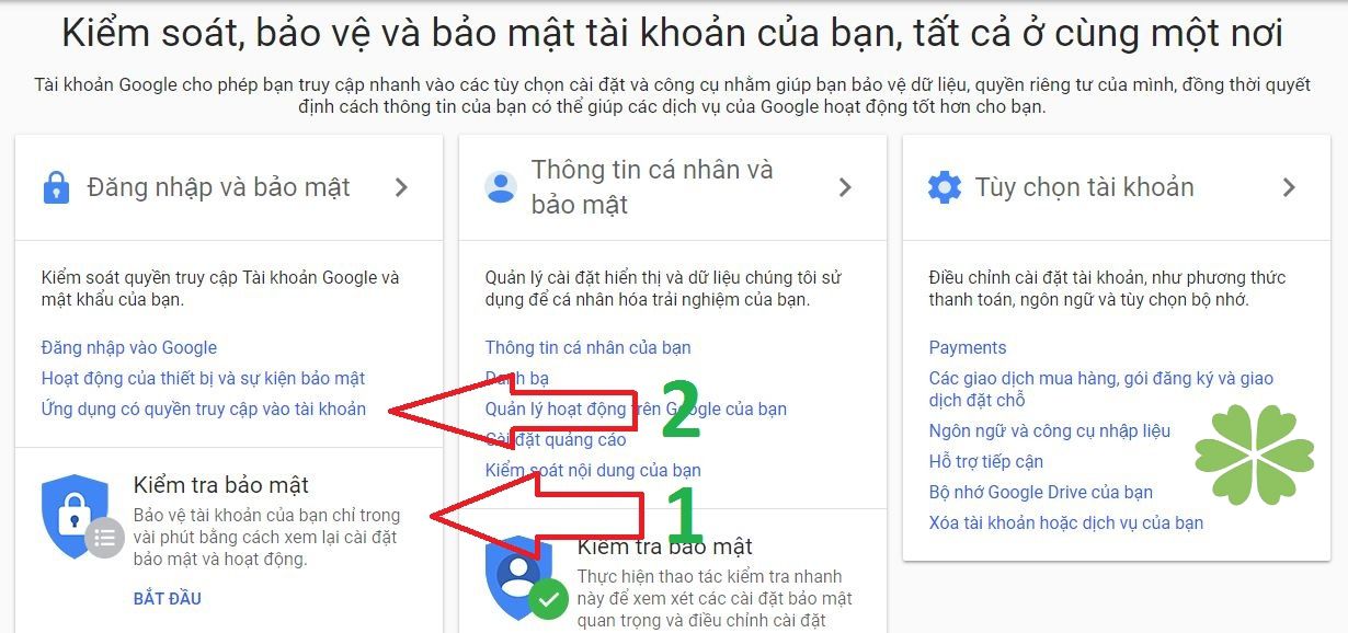 Truy cập bảo mật tài khoản Google Truy cập bảo mật tài khoản Google