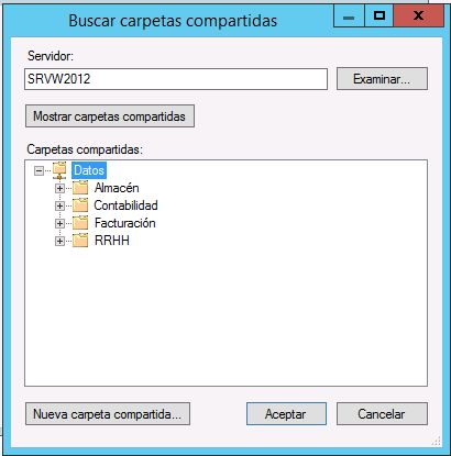 Crear espacio de nombres en DFS de Windows Server 2012 R2