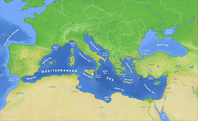 Mapa do Mar Mediterraneo