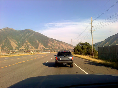 Following the Jeep as my wife drives it home