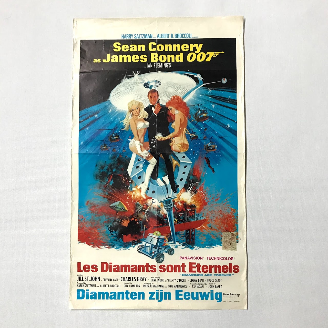 James Bond "Les Diamonts sont Eternels" Belgian Poster