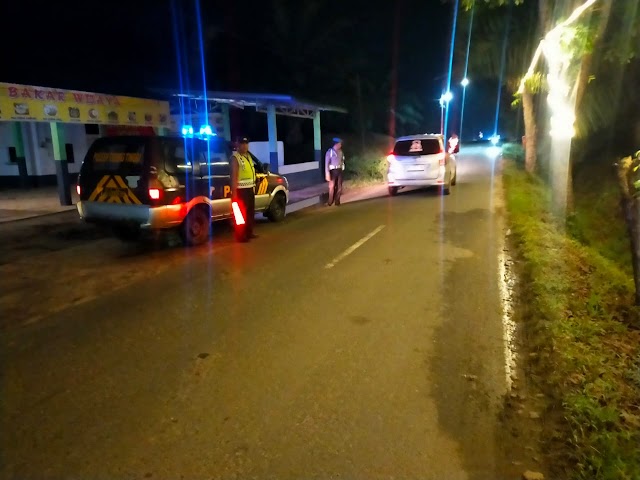 Polsek Tebing Tinggi Patroli Antisipasi Gangguan Kamtibmas Dimalam Hari