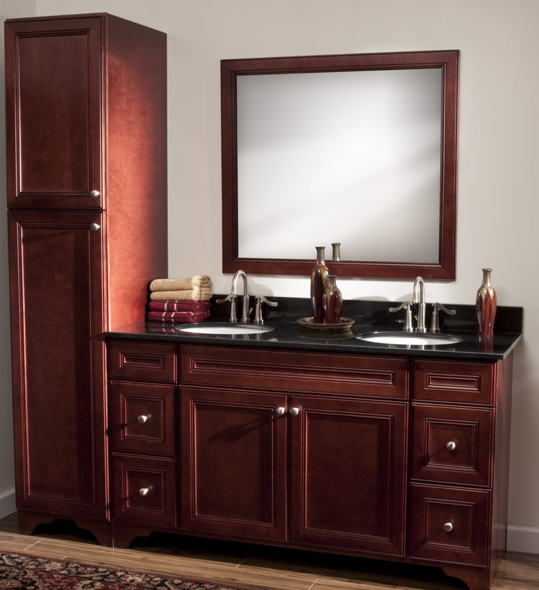 Cherry Bathroom Storage Cabinet Home Design Ideas