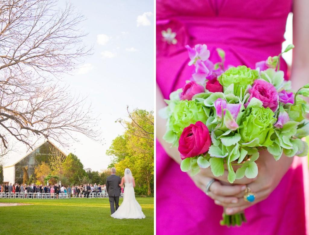 hot pink and lime green