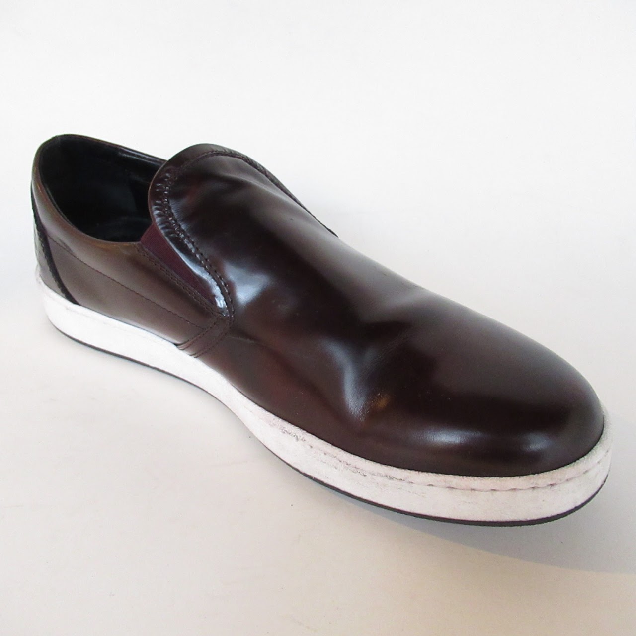 Bugatchi Ox Blood Leather Slip Ons