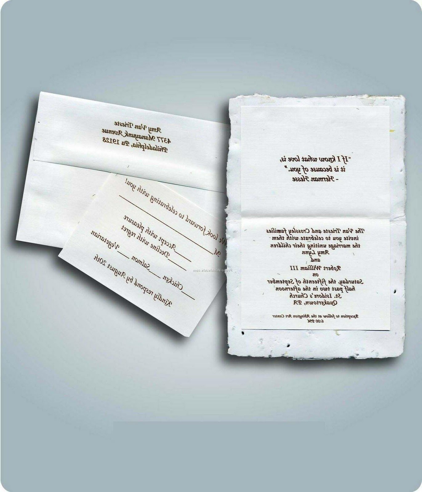 Printed Wedding Invitation