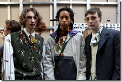 seen backstage ahead of the Marni show during Milan Men's Fashion Week Fall/Winter 2018/19 on January 13, 2018 in Milan, Italy.