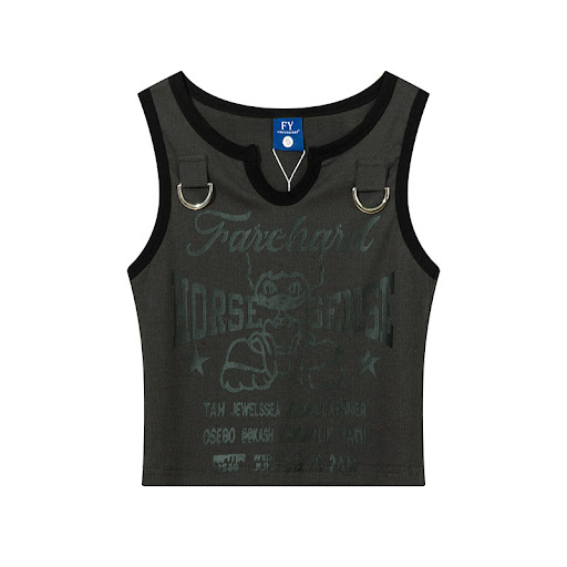Title 16, Womens Vintage Letter Print Sleeveless T-shirt...