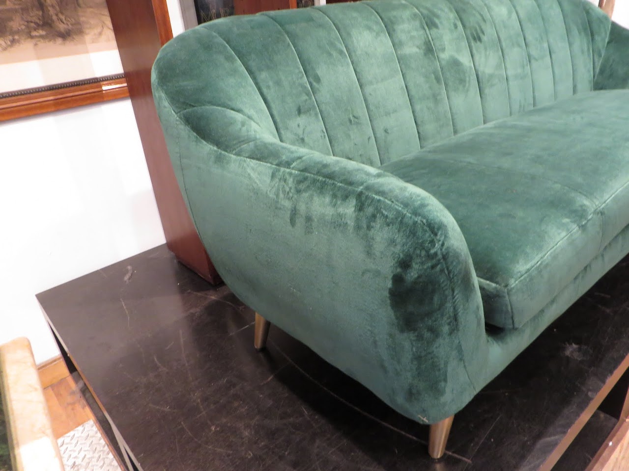 Green Velvet Sofa