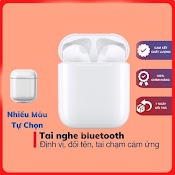 Tai Nghe Bluetooth Logo Táo, Tai Nghe Không Dây Full Chức Năng Đổi Tên, Định Vị, Pin Trâu