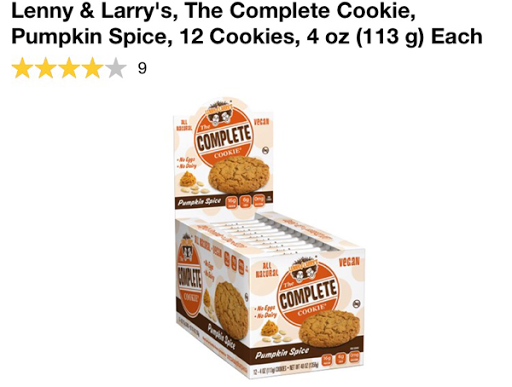 كوكيز البروتين النباتي Lenny & Larry's, The Complete Cookie