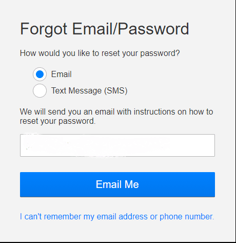 ที่นี่ เลือกตัวเลือกอีเมล |  วิธีเปลี่ยนรหัสผ่านบน Netflix