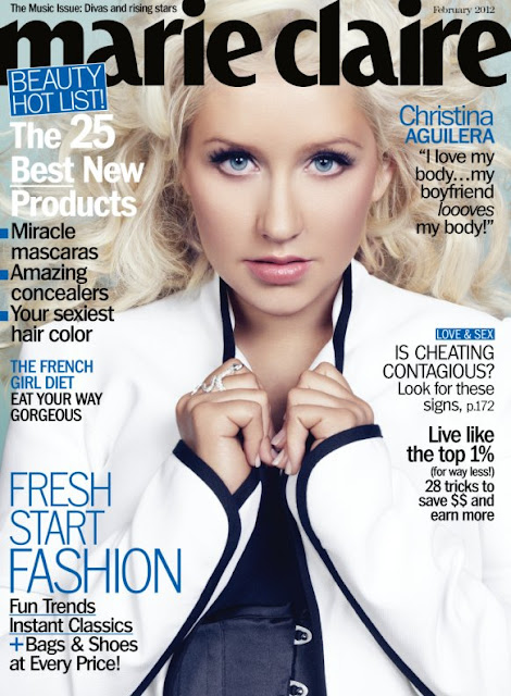 Christina Aguilera Covers Marie Claire February 2012