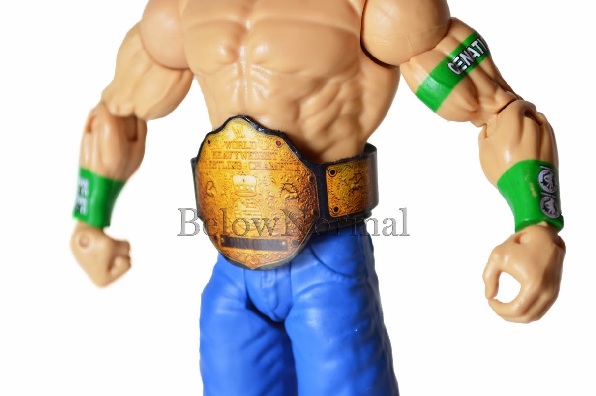 WWE Mattel John Cena Action Figure Custom World Heavyweight Championship Belt