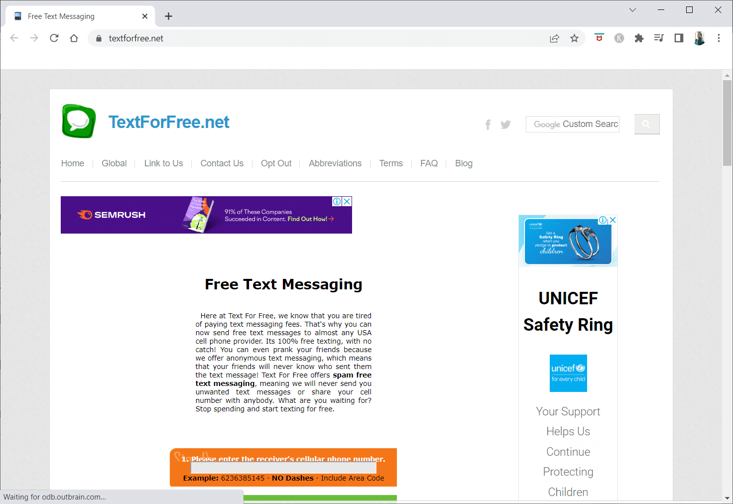 TextForFree.  14 trang web nhắn tin ẩn danh miễn phí tốt nhất